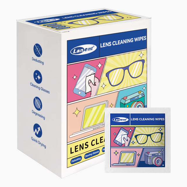 Lingettes Nettoyantes pour Lentilles – Nettoyage Rapide & Sans Traces (Boîte de 100)